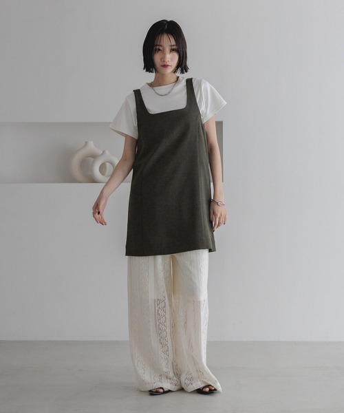 LOWRYS FARM（ローリーズファーム）の「ホップサックノースリチュニック 252830（キャミソール・レディース・ブラウン/その他19・FREE）」の7枚目の写真