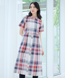 Arnold Palmer | マドラスチェック シャツワンピース(ワンピース)