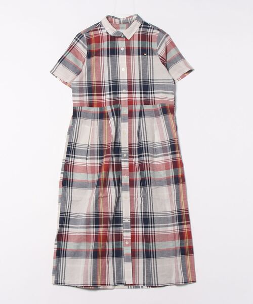 Arnold Palmer（アーノルドパーマー）の「マドラスチェック シャツワンピース（ワンピース・レディース・ブルー/ワイン/イエロー/ベージュ・S/L/M）」の5枚目の写真
