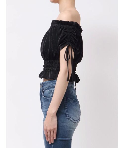 RESEXXY（リゼクシー）の「シャーリングクロップドトップス（Tシャツ/カットソー・レディース・ピンク/イエロー/ブラック・FREE）」の20枚目の写真