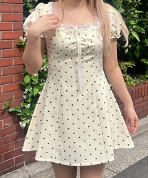 MORE self LOVE（モアセルフラブ）の「ドットフレンチワンピース（ワンピース）」