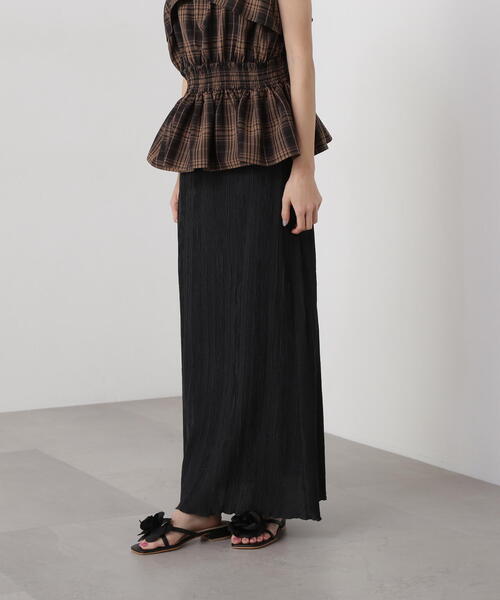 N.（N. Natural Beauty Basic）（エヌエヌナチュラルビューティーベーシック）の「シャドーチェックイージースカート（スカート・レディース・ブラック/レッド・MEDIUM）」の21枚目の写真