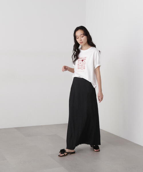 N.（N. Natural Beauty Basic）（エヌエヌナチュラルビューティーベーシック）の「シャドーチェックイージースカート（スカート・レディース・ブラック/レッド・MEDIUM）」の16枚目の写真