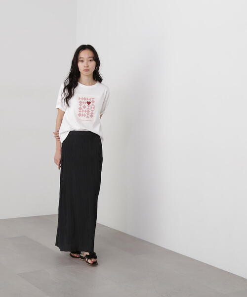 N.（N. Natural Beauty Basic）（エヌエヌナチュラルビューティーベーシック）の「シャドーチェックイージースカート（スカート・レディース・ブラック/レッド・MEDIUM）」の17枚目の写真