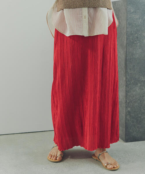 N.（N. Natural Beauty Basic）（エヌエヌナチュラルビューティーベーシック）の「シャドーチェックイージースカート（スカート・レディース・ブラック/レッド・MEDIUM）」の20枚目の写真