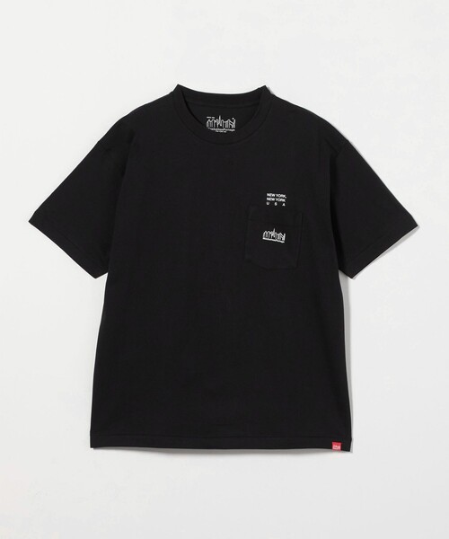 tシャツ 「MANHATTAN PORTAGE/マンハッタンポーテージ」 スカイラインロゴ ショートスリーブポケットTシャツ レディース メンズ セール】【Manhattan Portage(マンハッタンポーテージ)】別注