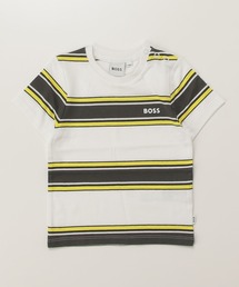BOSS（ボス）の「キッズ Tシャツ コットンジャージー ストライプ＆ロゴ（Tシャツ/カットソー）」