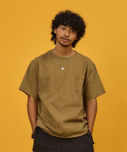 Goodwear(Since1983)(グッドウェア)の「【MADE IN USA】S/S POCKET TEE /ショートスリーブ ポケット ティー(Tシャツ/カットソー・メンズ・オレンジ系その他/ゴールド系その他/パープル系その他/ライトブルー/イエロー系/ミント/グレー系その他/スカイブルー/ブラック/スミクロ/ホワイト/ライトグレー/ブラウン系その他/ピンク系その他/ネイビー・LARGE/X-LARGE/MEDIUM/SMALL)」の7枚目の写真