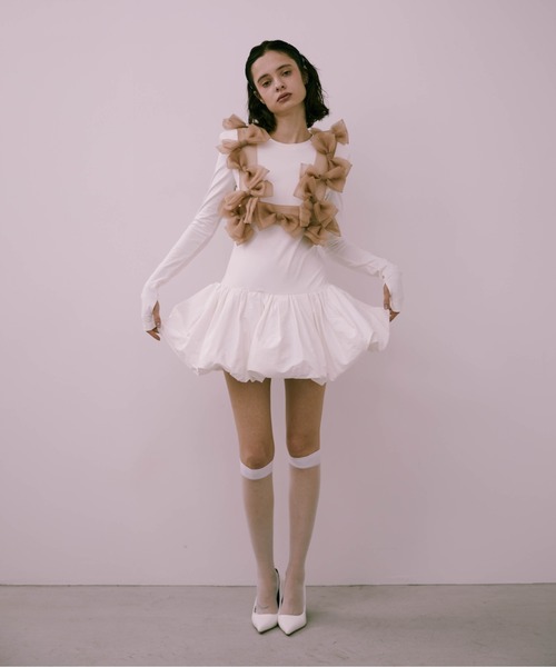 Tulle ribbon harness / カーメロ Tulle ribbon harness（ベスト）｜Carmelo（カーメロ）のファッション