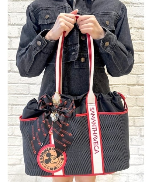 SAMANTHAVEGA(サマンサベガ)の「「ミッキーマウス&フレンズ」ロゴテープトートバッグ(ミッキーマウス)(トートバッグ・レディース・ブラック・FREE)」の1枚目の写真