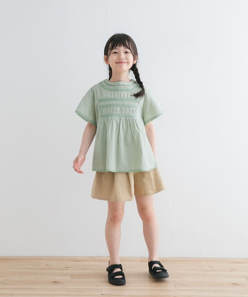 URBAN RESEARCH DOORS(アーバンリサーチドアーズ)の「『WEB/一部店舗限定サイズ』フロントボタンキュロットパンツ(KIDS)(その他パンツ・キッズ・ベージュ/ブルー・105/120/135/150)」の5枚目の写真