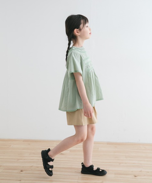 URBAN RESEARCH DOORS(アーバンリサーチドアーズ)の「『WEB/一部店舗限定サイズ』フロントボタンキュロットパンツ(KIDS)(その他パンツ・キッズ・ベージュ/ブルー・105/120/135/150)」の7枚目の写真