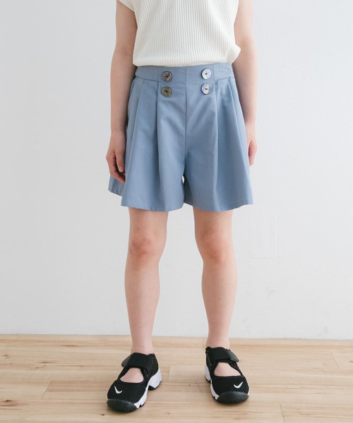 URBAN RESEARCH DOORS(アーバンリサーチドアーズ)の「『WEB/一部店舗限定サイズ』フロントボタンキュロットパンツ(KIDS)(その他パンツ・キッズ・ベージュ/ブルー・105/120/135/150)」の8枚目の写真