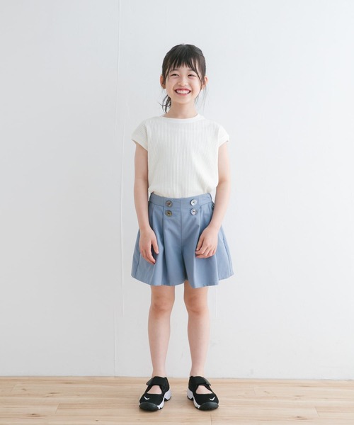 URBAN RESEARCH DOORS(アーバンリサーチドアーズ)の「『WEB/一部店舗限定サイズ』フロントボタンキュロットパンツ(KIDS)(その他パンツ・キッズ・ベージュ/ブルー・105/120/135/150)」の10枚目の写真