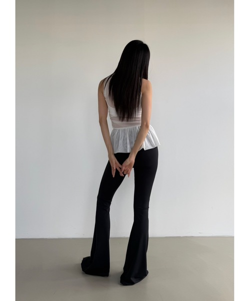 Didot.showroom（ディドット ショールーム）の「レイヤーチュールフレアタンク（タンクトップ・レディース・ホワイト/ブラック・FREE）」の6枚目の写真
