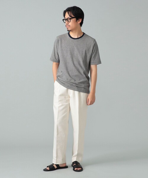 BRILLA per il gusto(ブリッラペルイルグースト)の「コットンヘンプ ミニボーダー Tシャツ(Tシャツ/カットソー・メンズ・ネイビー/ブラック系その他3・S/M/XL/L)」の14枚目の写真