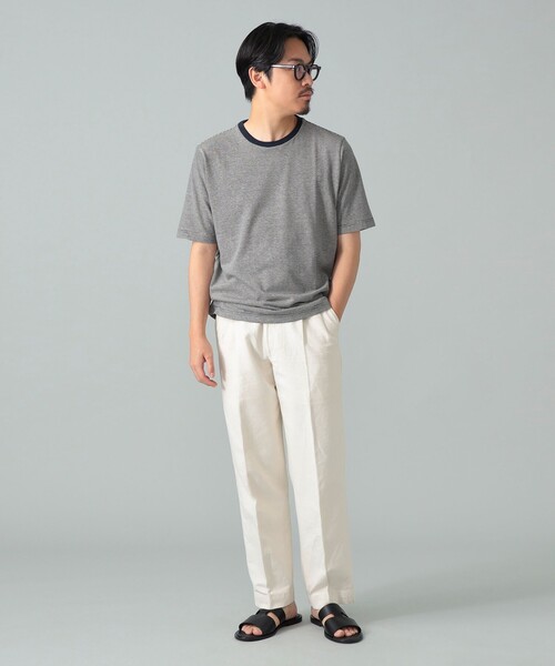 BRILLA per il gusto(ブリッラペルイルグースト)の「コットンヘンプ ミニボーダー Tシャツ(Tシャツ/カットソー・メンズ・ネイビー/ブラック系その他3・S/M/XL/L)」の16枚目の写真