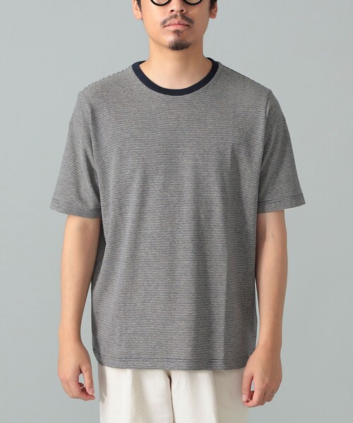BRILLA per il gusto(ブリッラペルイルグースト)の「コットンヘンプ ミニボーダー Tシャツ(Tシャツ/カットソー・メンズ・ネイビー/ブラック系その他3・S/M/XL/L)」の17枚目の写真