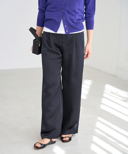 IENA（イエナ）の「《追加》ウォッシャブル サテン スラックス（スラックス・レディース・カーキ/ネイビー・38/36/34）」の8枚目の写真