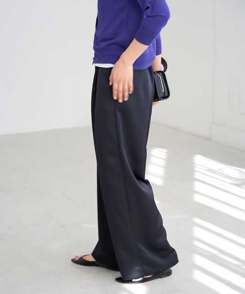 IENA（イエナ）の「《追加》ウォッシャブル サテン スラックス（スラックス・レディース・カーキ/ネイビー・38/36/34）」の10枚目の写真