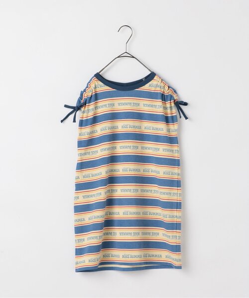 p.premier（ピードットプルミエ）の「夏だいすきロゴボーダーシャーリングスリーブワンピース（ワンピース・キッズ・ブルー/サックスブルー/レッド・140/120/110/100/90/80/130）」の13枚目の写真
