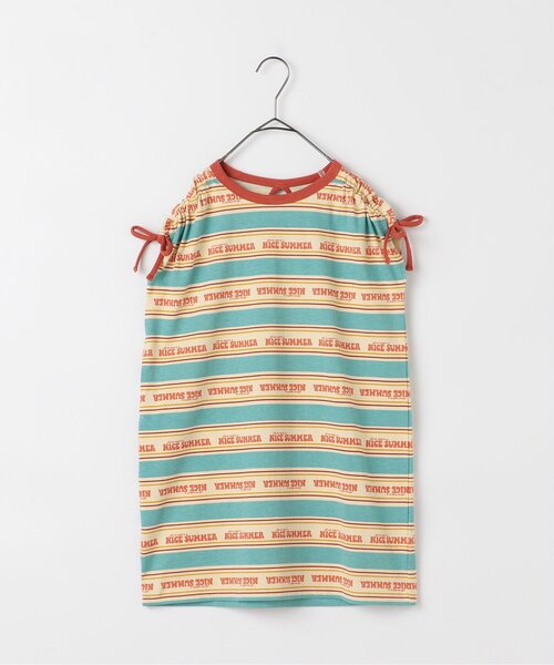 p.premier（ピードットプルミエ）の「夏だいすきロゴボーダーシャーリングスリーブワンピース（ワンピース・キッズ・ブルー/サックスブルー/レッド・140/120/110/100/90/80/130）」の18枚目の写真