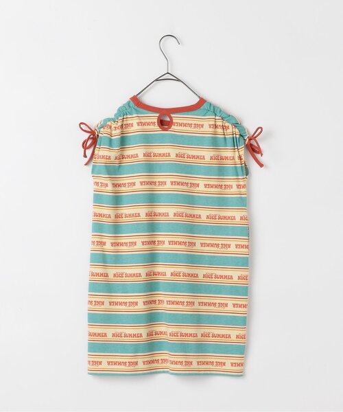 p.premier（ピードットプルミエ）の「夏だいすきロゴボーダーシャーリングスリーブワンピース（ワンピース・キッズ・ブルー/サックスブルー/レッド・140/120/110/100/90/80/130）」の21枚目の写真