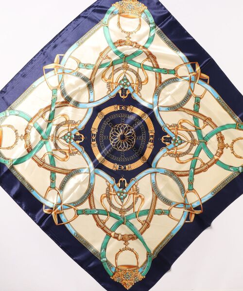 VIBGYOR(ヴィブジョー)の「柄スカーフ(BDS)(バンダナ/スカーフ・レディース・ブルー/イエロー・FREE)」の4枚目の写真