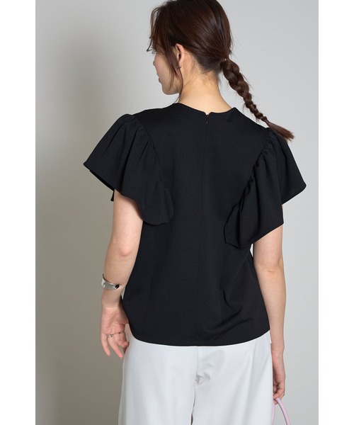 &. NOSTALGIA(アンドドットノスタルジア)の「フリルショルダーアシメカットブラウス(Tシャツ/カットソー・レディース・ブラック/グレー/ミント・M)」の15枚目の写真