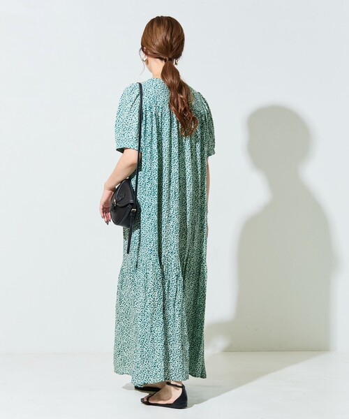 セール】限定展開 花柄 マキシ 半袖 ワンピース（ワンピース