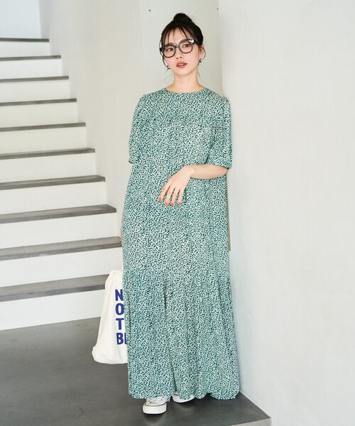 セール】限定展開 花柄 マキシ 半袖 ワンピース（ワンピース