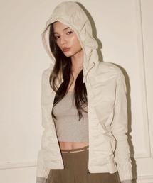 oddoneout（オッドワンアウト）の「【ODDONEOUT】SHIRRING HOODIE JUMPER / 【オッドワンアウト】シャーリングフードジャンパー（ブルゾン）」