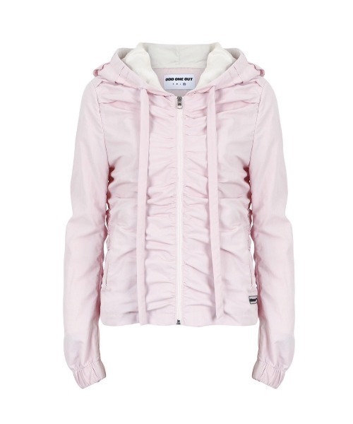[ODDONEOUT] SHIRRING HOODIE JUMPER/追跡付 ODDONEOUT】SHIRRING HOODIE JUMPER（ブルゾン）｜oddoneout