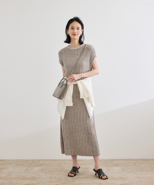【極美品】COOHEM　コーヘン　ツイードワンピース　日本製　39000円 COOHEM（コーヘン）】SHADOW STRIPE KNIT ONE-PIECE【WEB・一部