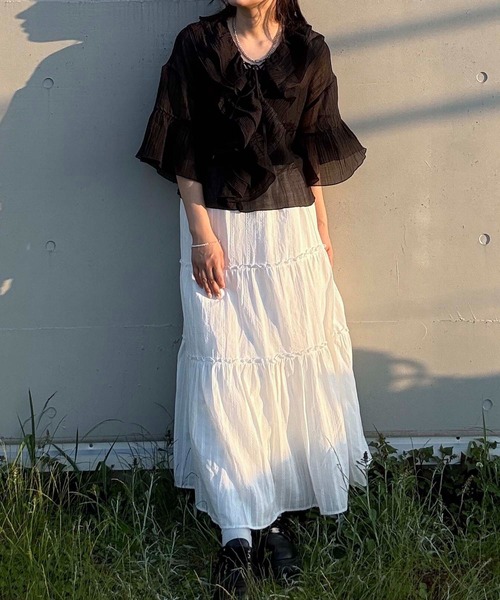 セール】○選べるアソートデザイン ティアードフリルロング