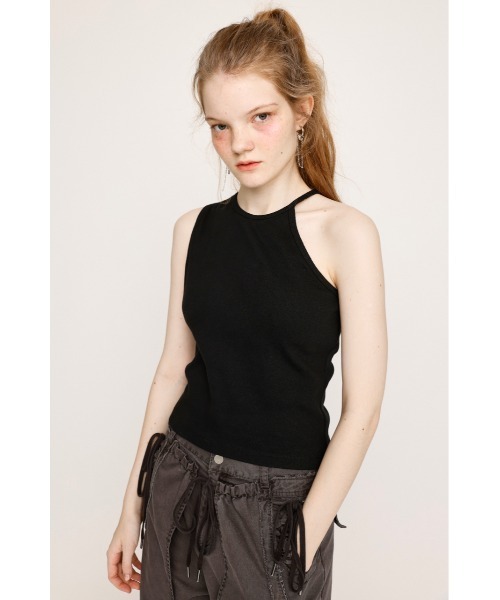 ASYMMETRY CUP IN HALTER CAMI アシンメトリー カットイン