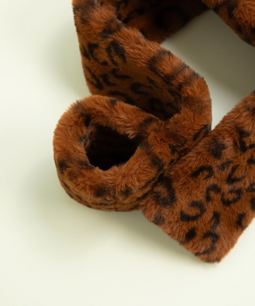 CHILD WOMAN（チャイルドウーマン）の「レオパードファー ミニマフラー（マフラー・レディース・ブラウン・FREE）」の8枚目の写真