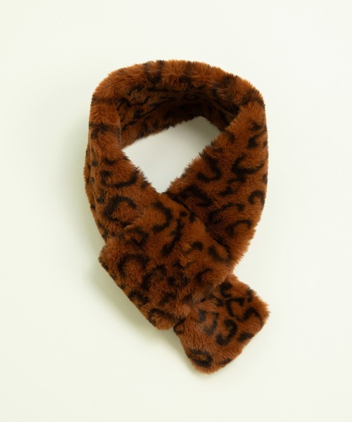 CHILD WOMAN（チャイルドウーマン）の「レオパードファー ミニマフラー（マフラー・レディース・ブラウン・FREE）」の5枚目の写真