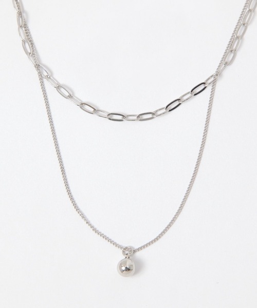 FOREVER 21（フォーエバー トゥエンティーワン）の「２連モチーフネックレス（ネックレス・レディース・シルバー・FREE）」の2枚目の写真