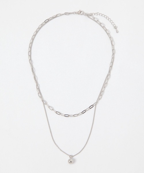 FOREVER 21（フォーエバー トゥエンティーワン）の「２連モチーフネックレス（ネックレス・レディース・シルバー・FREE）」の4枚目の写真