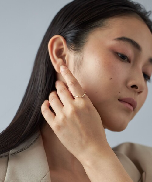 Jouete（ジュエッテ）の「[レイヤー] K10YG リング マルチシェイプ（リング・レディース・イエローゴールド・15号/13号/9号/11号）」の3枚目の写真