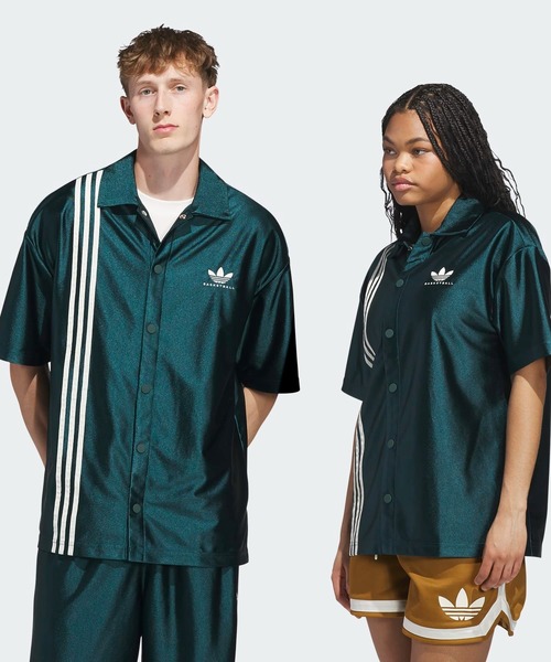 アディダスオリジナルス　サマー シューティングトップ 半袖シャツ　2XL adidas シャツ サマー シューティングトップ Shooting Top
