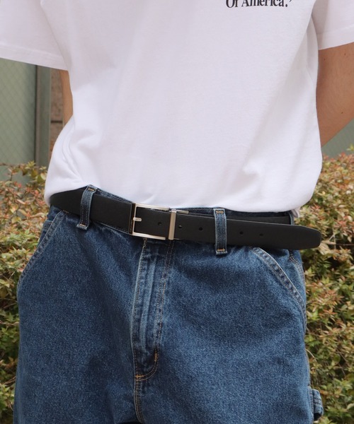 Calvin Klein（カルバン・クライン）の「Calvin Klein/カルバンクライン Reversible Belt レザー ベルト（ベルト・メンズ・ブラック系3/ブラック系1/ブラック系4/ブラック系2/ブラック系6/ブラック系5/ブラック系7・48）」の3枚目の写真