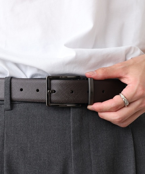 Calvin Klein（カルバン・クライン）の「Calvin Klein/カルバンクライン Reversible Belt レザー ベルト（ベルト・メンズ・ブラック系3/ブラック系1/ブラック系4/ブラック系2/ブラック系6/ブラック系5/ブラック系7・48）」の7枚目の写真