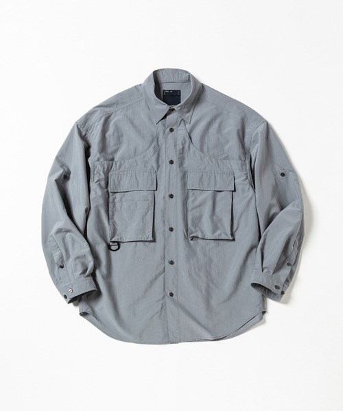 meanswhile(ミーンズワイル)の「Luggage L/S SH(シャツ/ブラウス・メンズ・グレー/スミクロ/ブラウン・1(S)/2(M))」の20枚目の写真