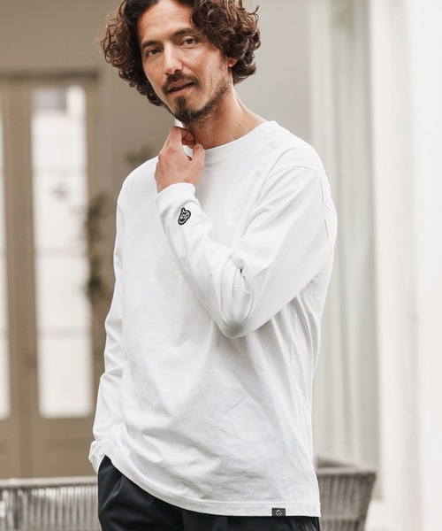 1minute 1second(ワンミニットワンセカンド)の「mlt5294-long sleeve cut&sew with foam print (big PAVE heart) ロングスリーブカットソー(Tシャツ/カットソー・メンズ・チャコール/ブラック/ホワイト・S/M/L/XL)」の2枚目の写真