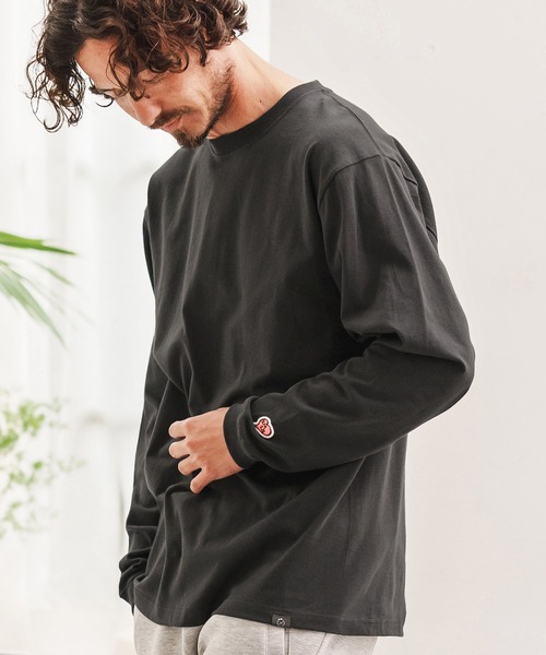 1minute 1second(ワンミニットワンセカンド)の「mlt5294-long sleeve cut&sew with foam print (big PAVE heart) ロングスリーブカットソー(Tシャツ/カットソー・メンズ・チャコール/ブラック/ホワイト・S/M/L/XL)」の9枚目の写真