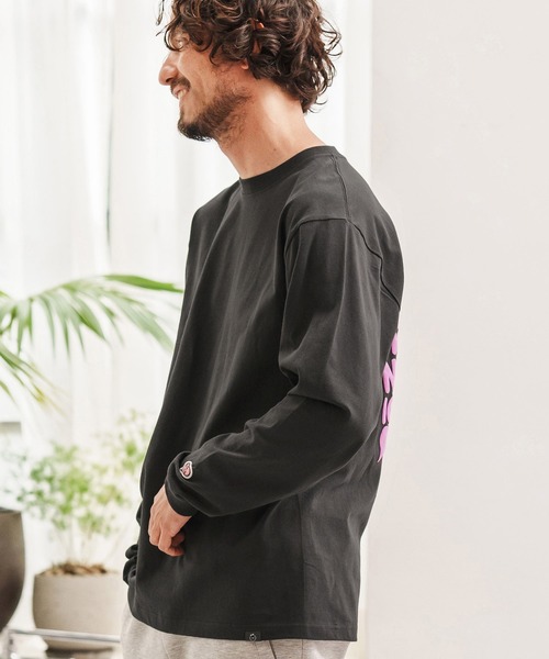 1minute 1second(ワンミニットワンセカンド)の「mlt5294-long sleeve cut&sew with foam print (big PAVE heart) ロングスリーブカットソー(Tシャツ/カットソー・メンズ・チャコール/ブラック/ホワイト・S/M/L/XL)」の10枚目の写真