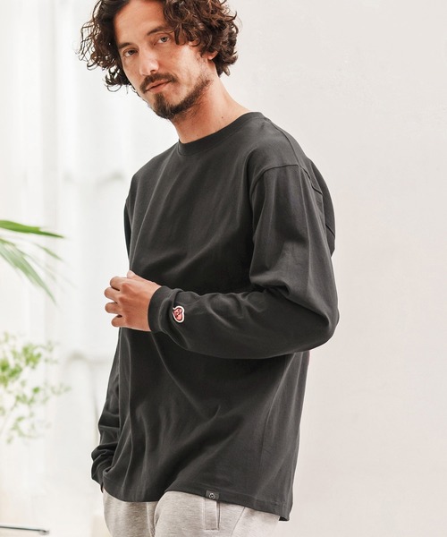 1minute 1second(ワンミニットワンセカンド)の「mlt5294-long sleeve cut&sew with foam print (big PAVE heart) ロングスリーブカットソー(Tシャツ/カットソー・メンズ・チャコール/ブラック/ホワイト・S/M/L/XL)」の11枚目の写真