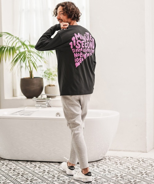 1minute 1second(ワンミニットワンセカンド)の「mlt5294-long sleeve cut&sew with foam print (big PAVE heart) ロングスリーブカットソー(Tシャツ/カットソー・メンズ・チャコール/ブラック/ホワイト・S/M/L/XL)」の14枚目の写真